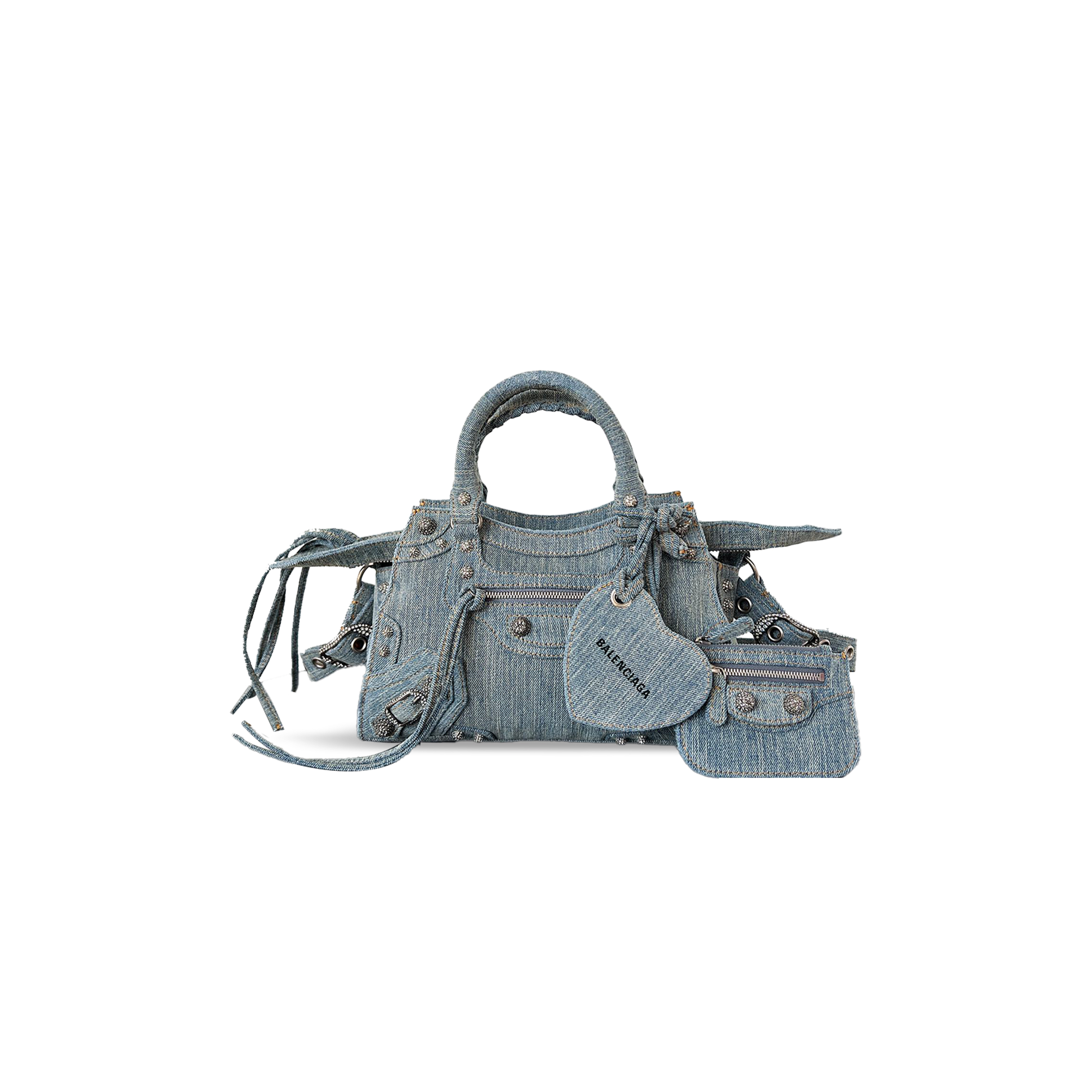 ba*len*cia*ga small neo cagole city in De*1m blue 700940210bj4809 (25.9*17.8*11.4cm)